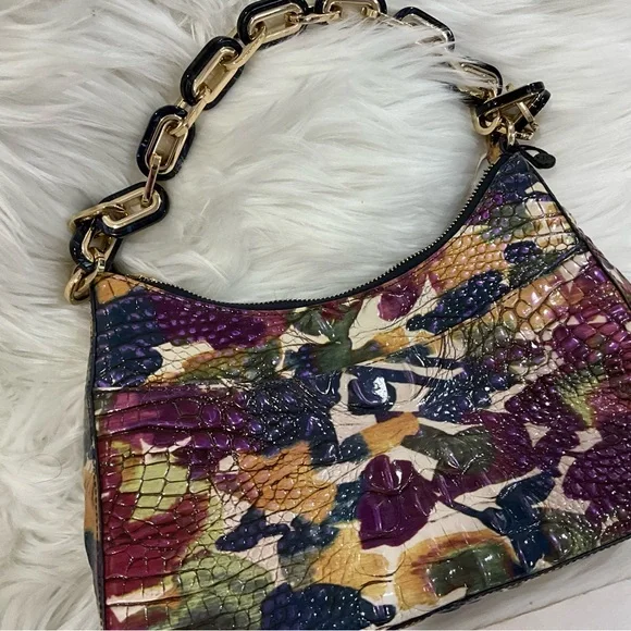 BRAHMIN Wildflower Melbourne - Leather Satchel/Shoulder purse. - Picture 3 of 6